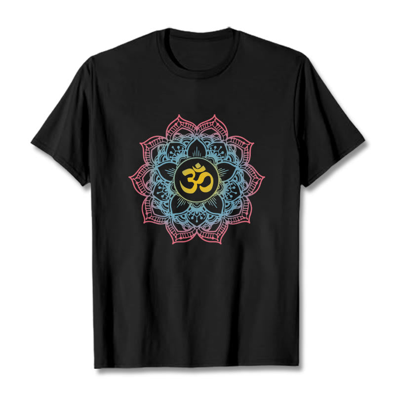 Tactile Cotton Om Mandala Meditation Tee