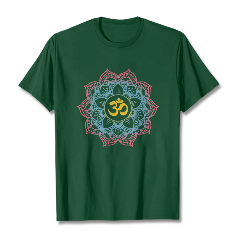 Tactile Cotton Om Mandala Meditation Tee