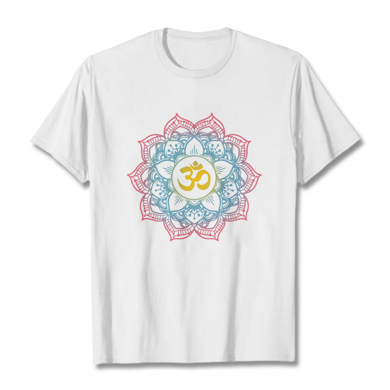 Tactile Cotton Om Mandala Meditation Tee