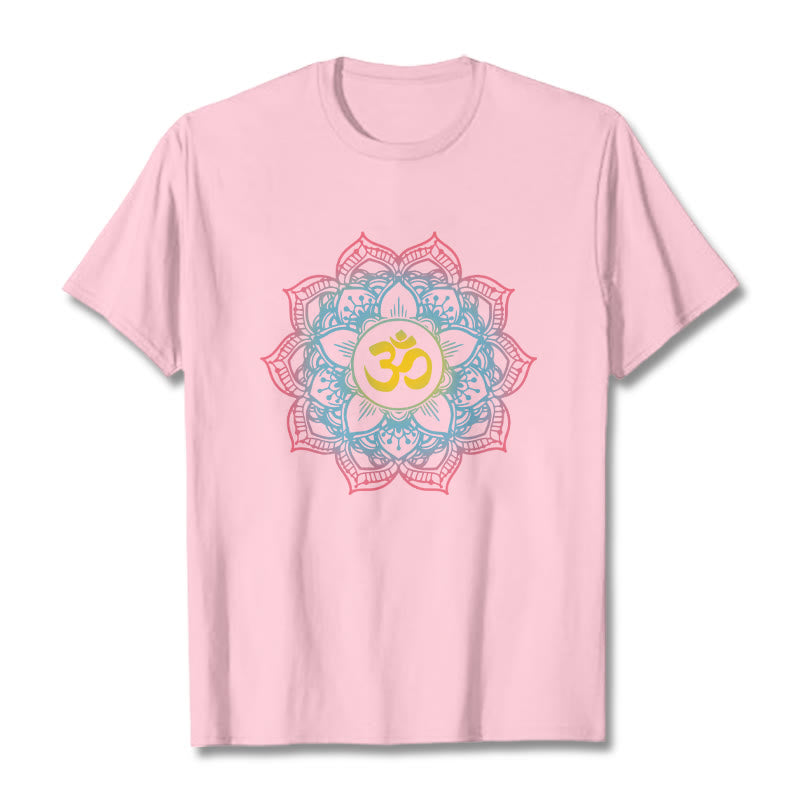 Tactile Cotton Om Mandala Meditation Tee