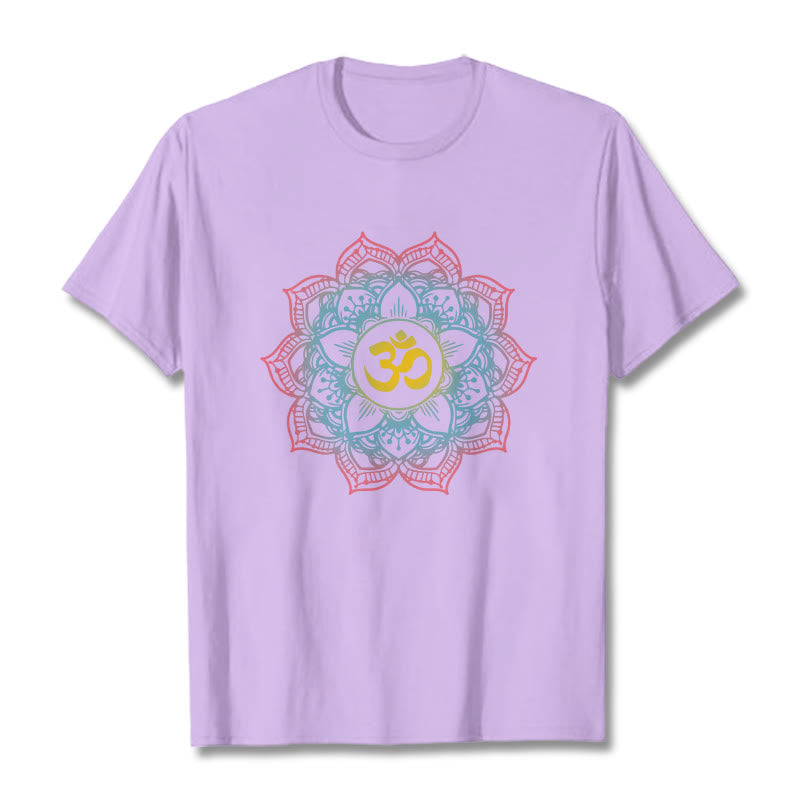 Tactile Cotton Om Mandala Meditation Tee