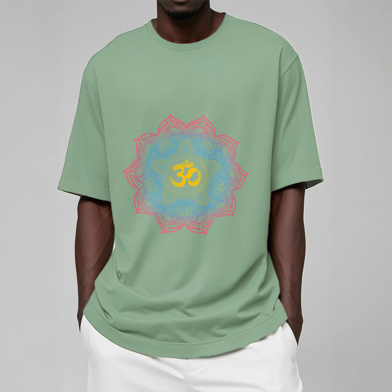 Tactile Cotton Om Mandala Meditation Tee