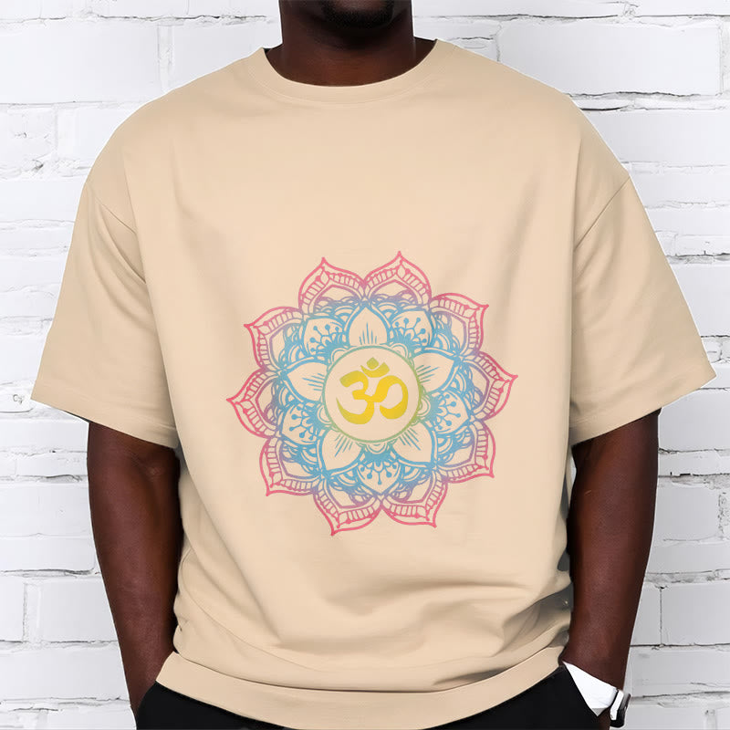 Tactile Cotton Om Mandala Meditation Tee