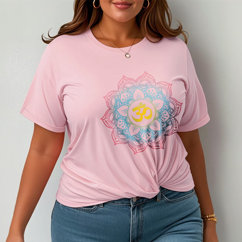 Tactile Cotton Om Mandala Meditation Tee