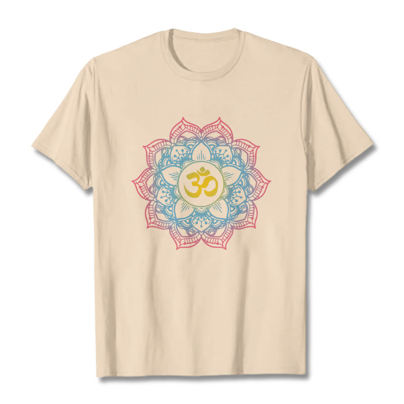 Tactile Cotton Om Mandala Meditation Tee