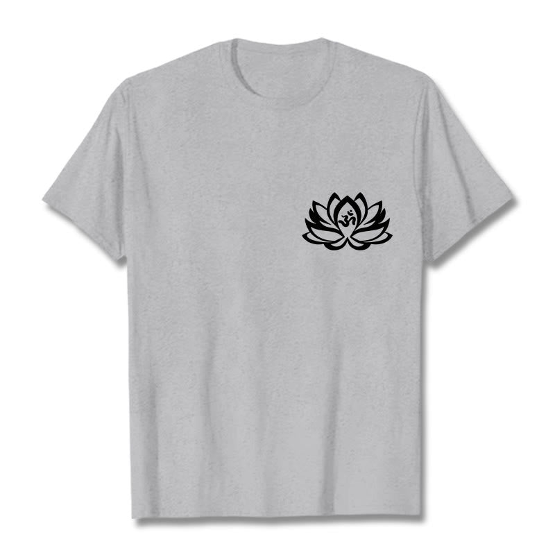 Soft Cotton OM Lotus Symbol Mindful Meditation Tee