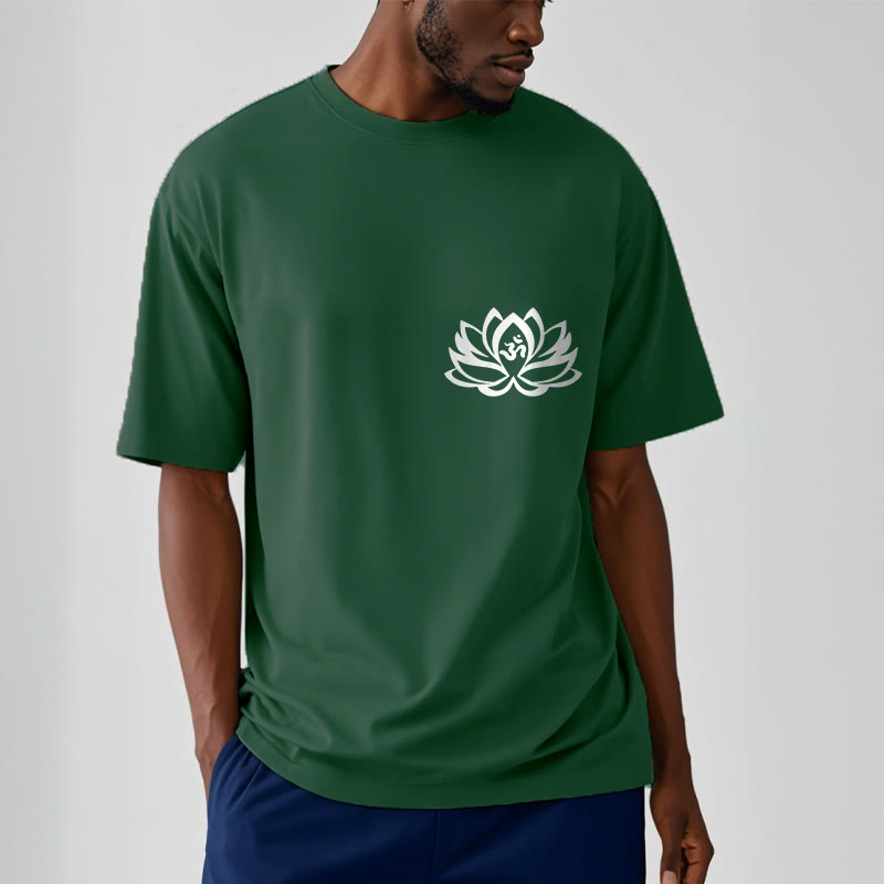 Soft Cotton OM Lotus Symbol Mindful Meditation Tee