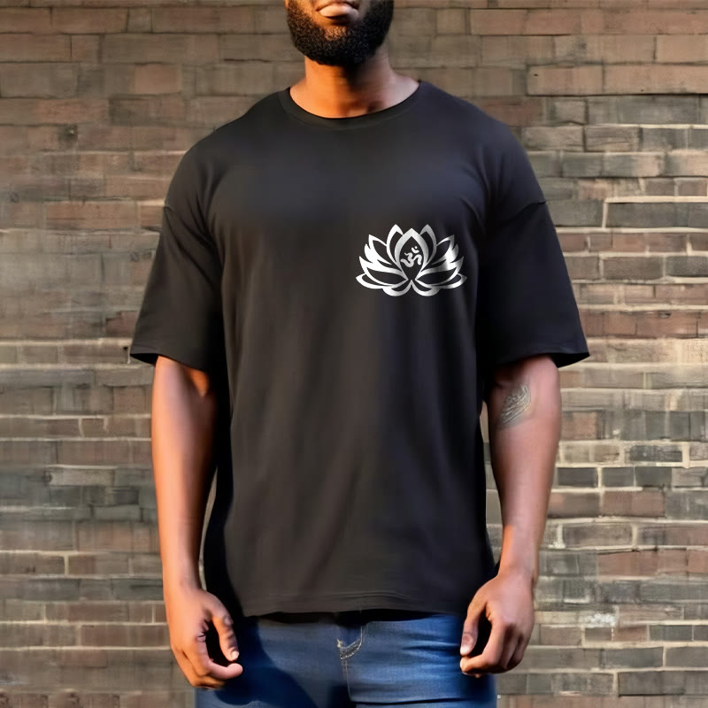 Soft Cotton OM Lotus Symbol Mindful Meditation Tee