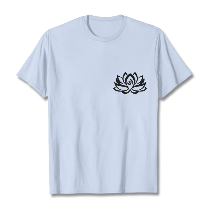 Soft Cotton OM Lotus Symbol Mindful Meditation Tee