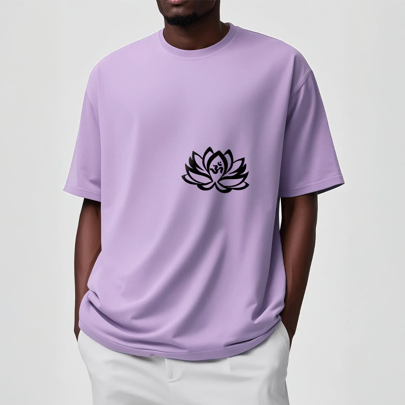 Soft Cotton OM Lotus Symbol Mindful Meditation Tee