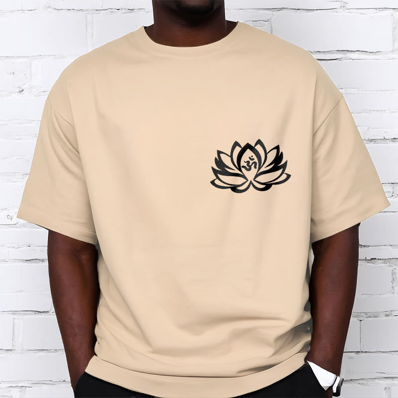 Soft Cotton OM Lotus Symbol Mindful Meditation Tee