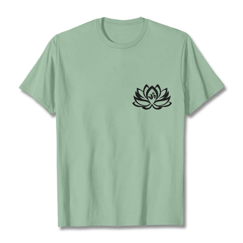 Soft Cotton OM Lotus Symbol Mindful Meditation Tee