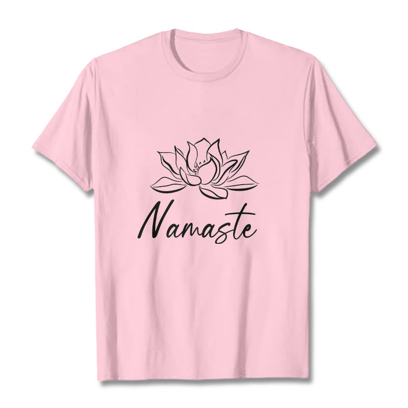 Breathable Cotton Lotus Graphic Meditation Tee