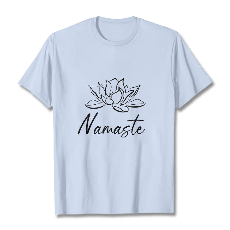 Breathable Cotton Lotus Graphic Meditation Tee
