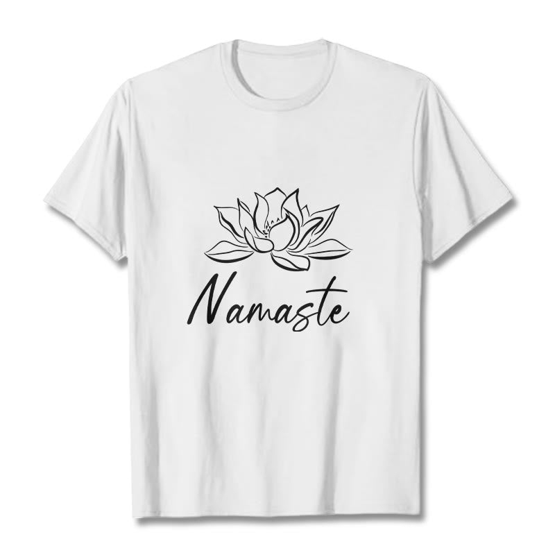 Breathable Cotton Lotus Graphic Meditation Tee