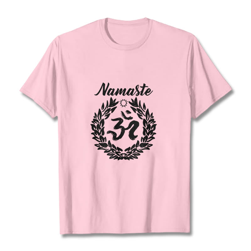 Pure Cotton Crew-Neck Om Meditation T-Shirt