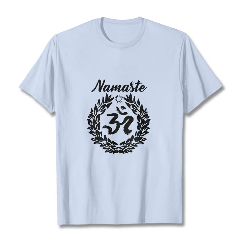 Pure Cotton Crew-Neck Om Meditation T-Shirt