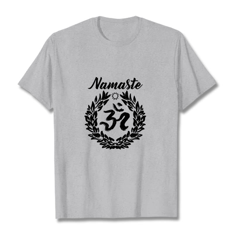 Pure Cotton Crew-Neck Om Meditation T-Shirt