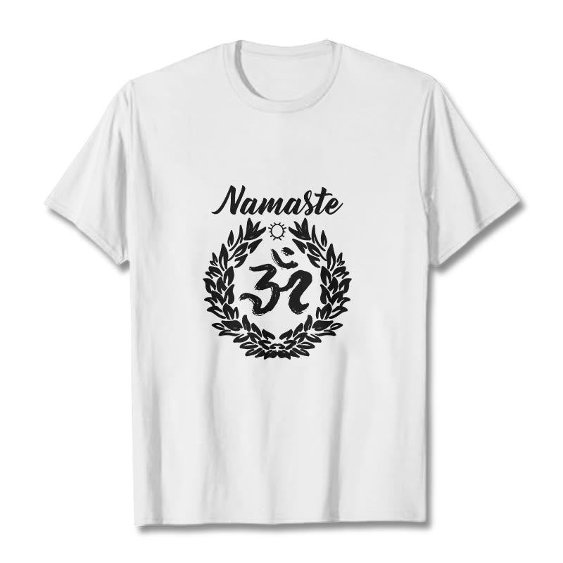 Pure Cotton Crew-Neck Om Meditation T-Shirt
