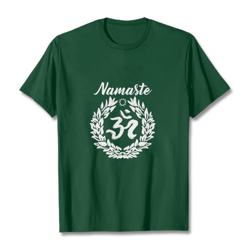 Pure Cotton Crew-Neck Om Meditation T-Shirt