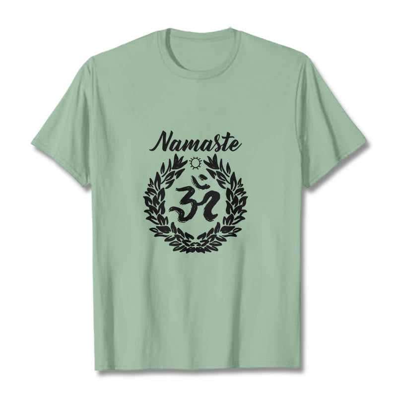 Pure Cotton Crew-Neck Om Meditation T-Shirt