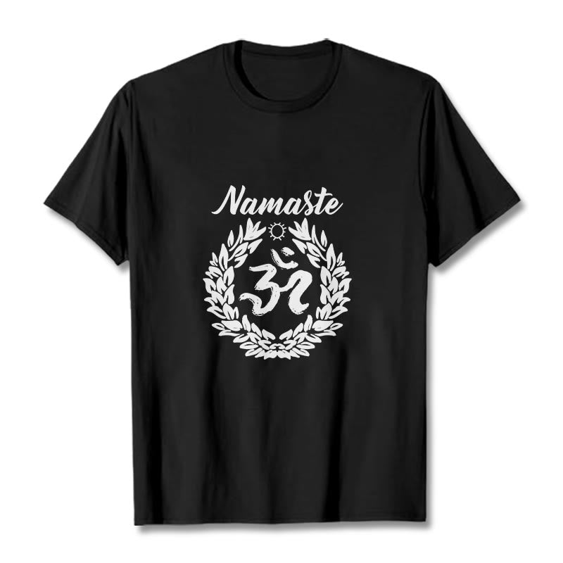 Pure Cotton Crew-Neck Om Meditation T-Shirt