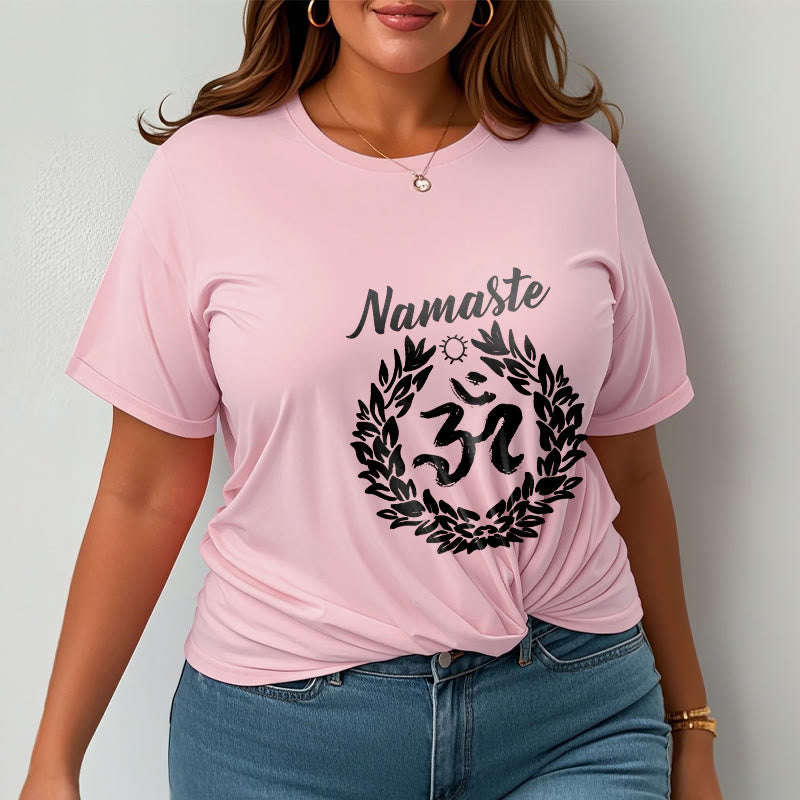 Pure Cotton Crew-Neck Om Meditation T-Shirt