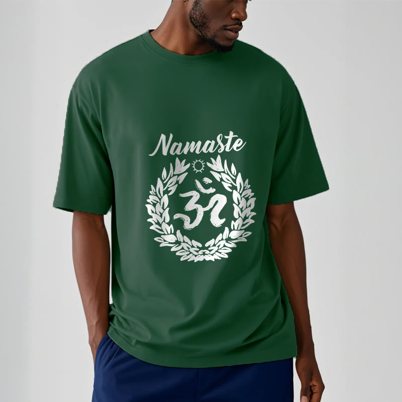 Pure Cotton Crew-Neck Om Meditation T-Shirt