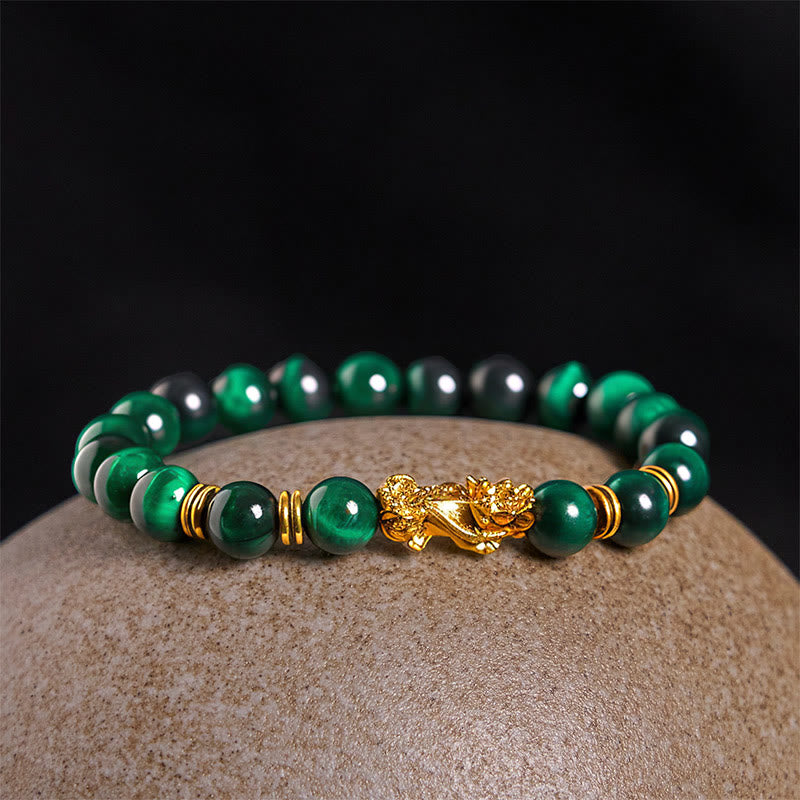 Various Color Tiger Eye Beads Spacer Beads Pixiu Wealth Courage Bracelet