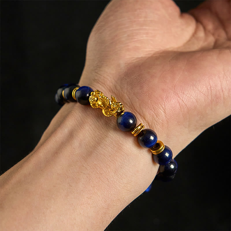 "Sending Focus and Prosperity" Tiger Eye Pixiu Bracelet Includes Gift Message Card