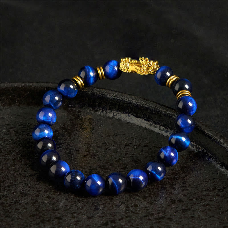 Various Color Tiger Eye Beads Spacer Beads Pixiu Wealth Courage Bracelet
