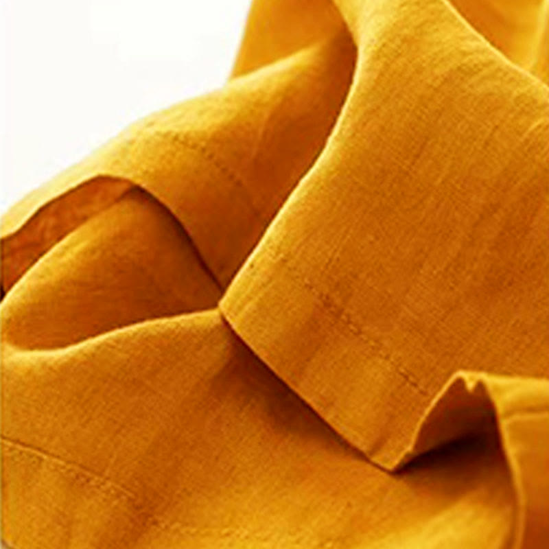 Casual Solid Color One Button Women's Capri Wide Leg Pants With Pockets