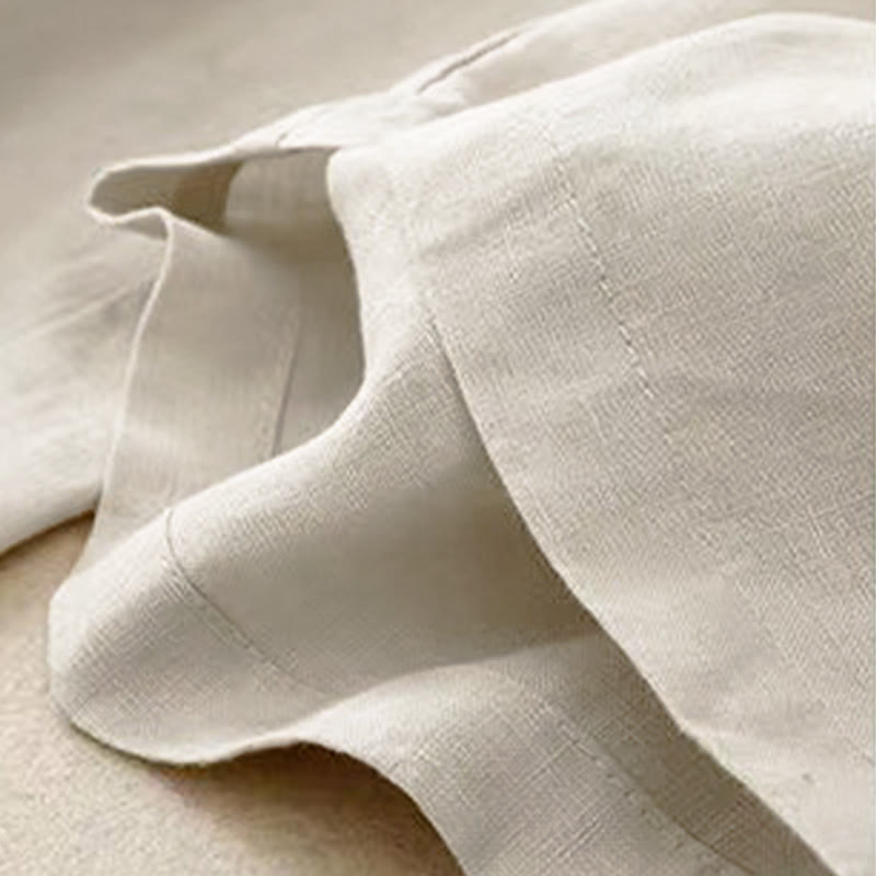 Casual Solid Color One Button Women's Capri Wide Leg Pants With Pockets