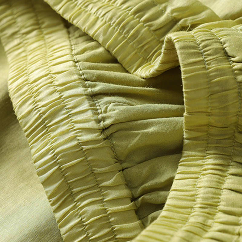 Solid Color Lace-up Women's Wide Leg Pants