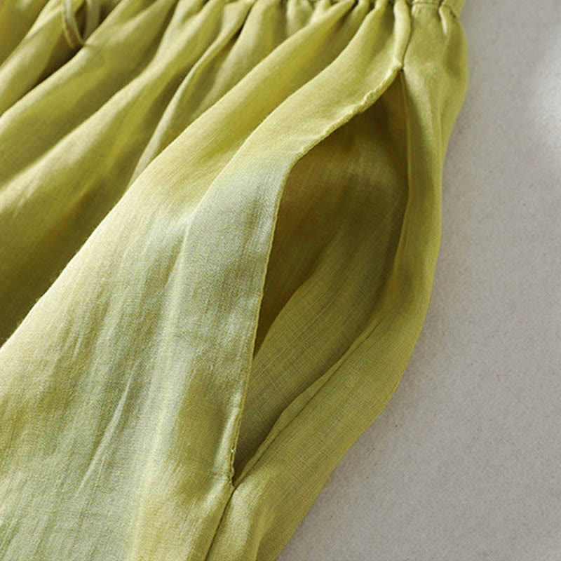 Solid Color Lace-up Women's Wide Leg Pants