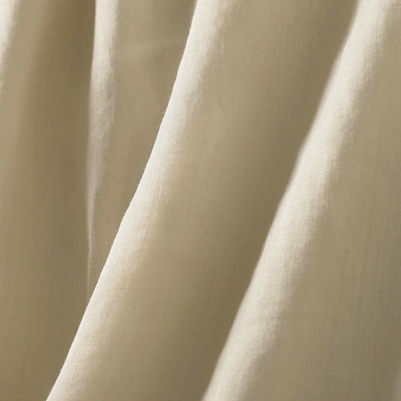 Solid Color Lace-up Women's Wide Leg Pants