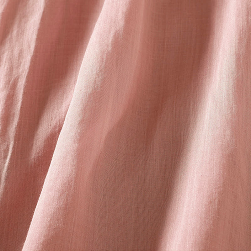 Solid Color Lace-up Women's Wide Leg Pants