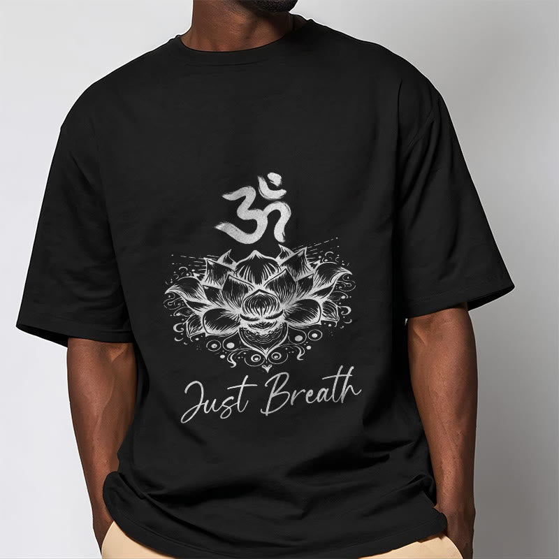 Tactile Cotton Om Lotus Meditation T-Shirt