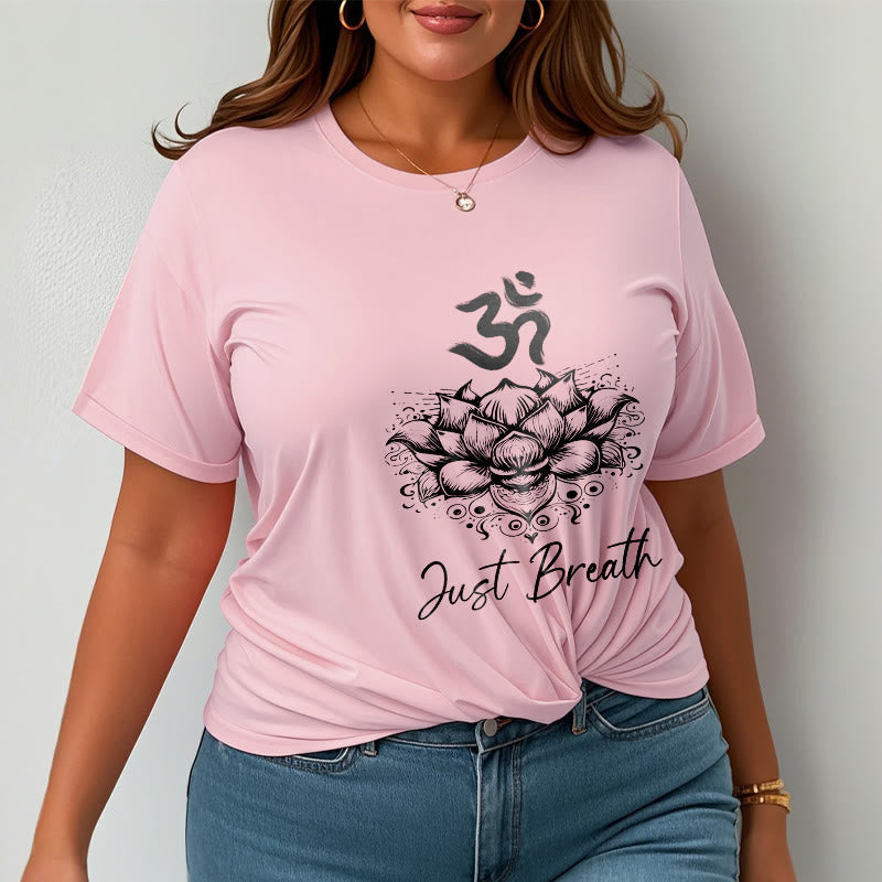 Tactile Cotton Om Lotus Meditation T-Shirt