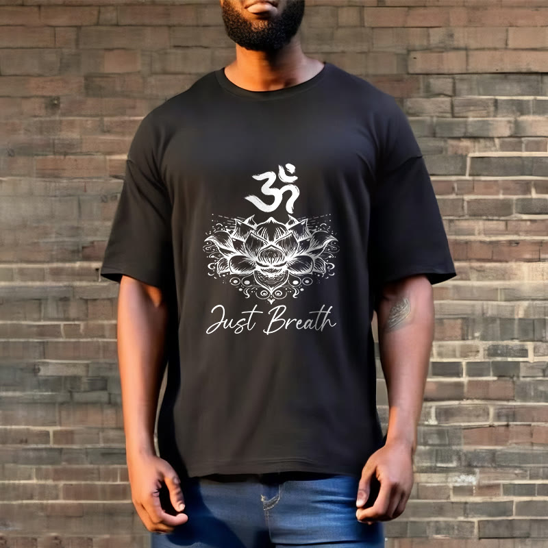Tactile Cotton Om Lotus Meditation T-Shirt