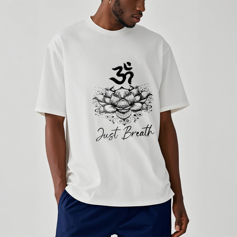 Tactile Cotton Om Lotus Meditation T-Shirt