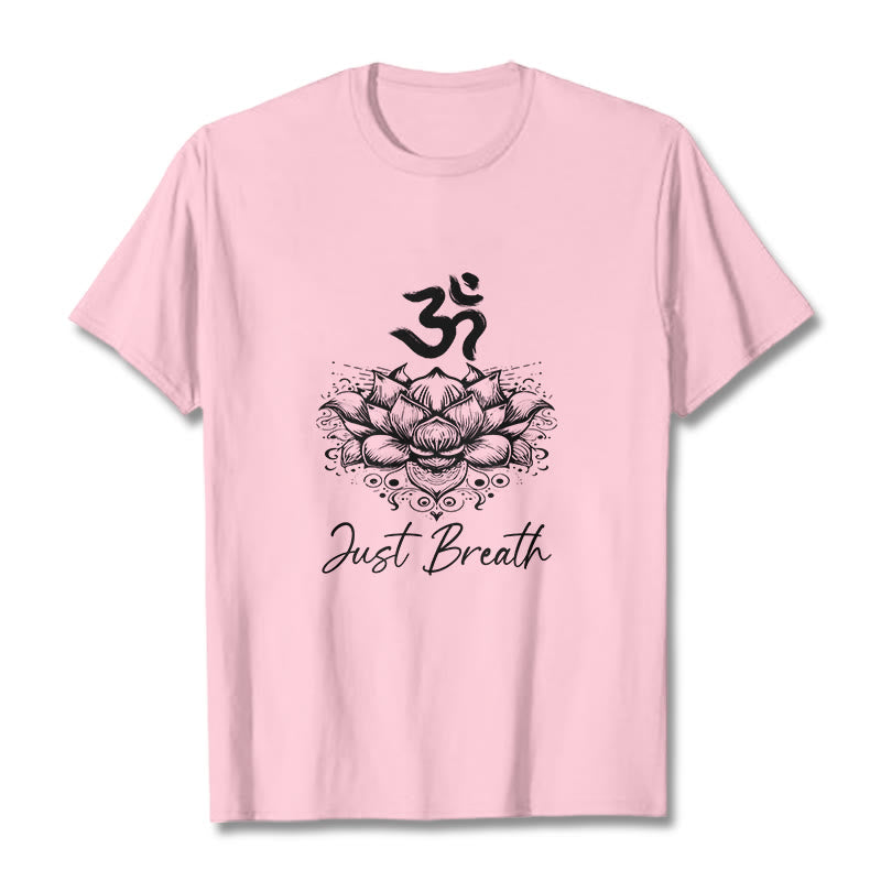 Tactile Cotton Om Lotus Meditation T-Shirt