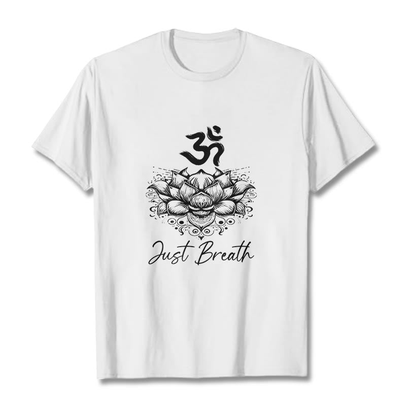 Tactile Cotton Om Lotus Meditation T-Shirt