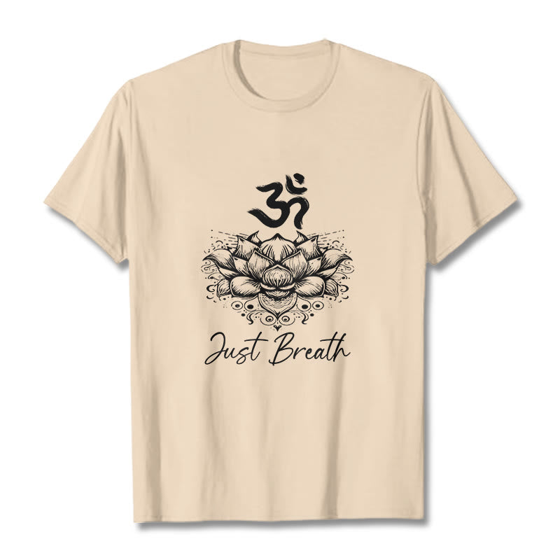 Tactile Cotton Om Lotus Meditation T-Shirt