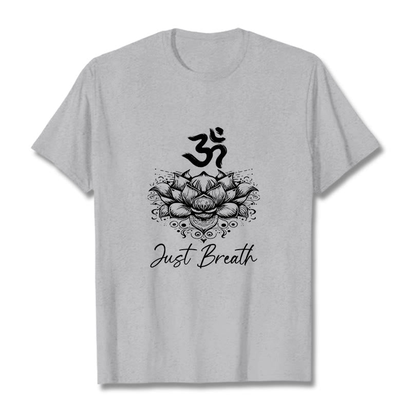 Tactile Cotton Om Lotus Meditation T-Shirt