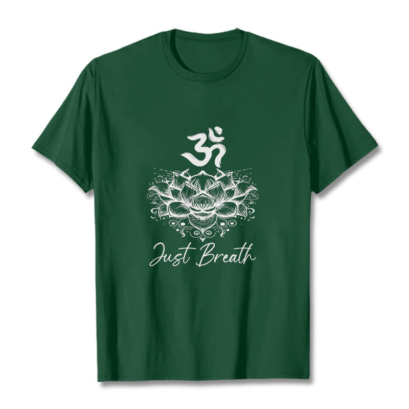 Tactile Cotton Om Lotus Meditation T-Shirt