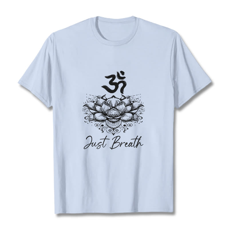 Tactile Cotton Om Lotus Meditation T-Shirt