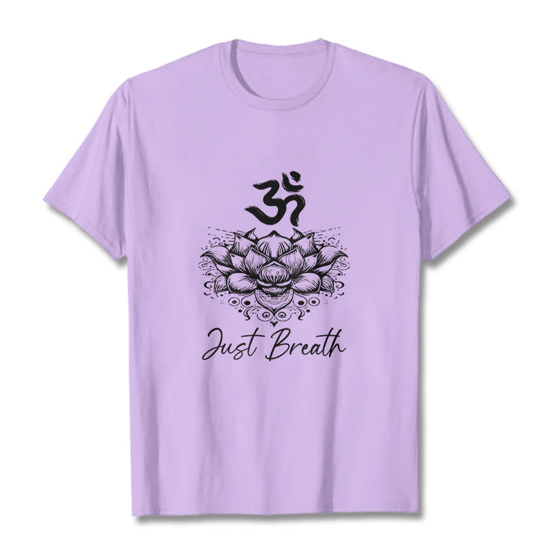 Tactile Cotton Om Lotus Meditation T-Shirt