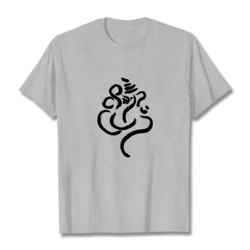 Pure Cotton Ganesha Graphic Meditation Tee