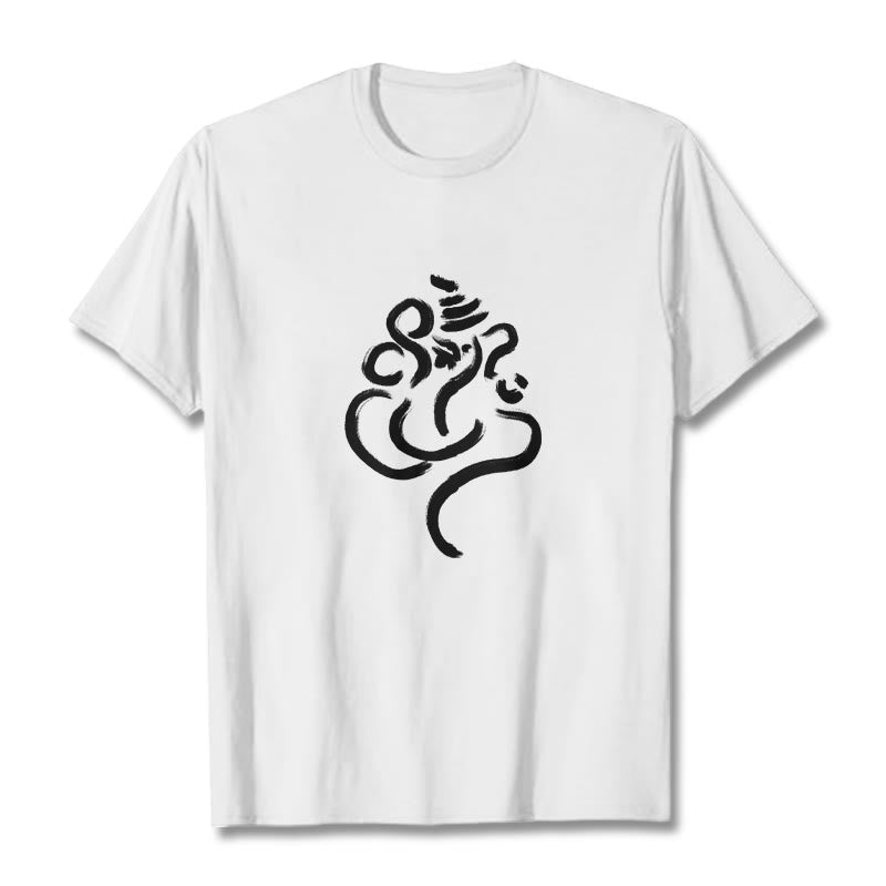 Pure Cotton Ganesha Graphic Meditation Tee